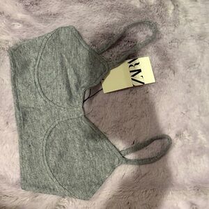 Zara Gray Crop Top